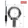 Porca com olhal em aço inoxidável 304, tipo parafuso com olhal circular, porca de alta resistência M3 4 5 6 810 apertada manualmente