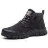 Zapatos de Protección Laboral de Lana de Invierno de Fábrica Transfronteriza para Hombre de Caña Alta con Puntera de Acero Resistentes a Aplastamiento y Perforación para Mujer