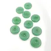 Vaina de Semilla de Loto Verde de Vidrio Imitación Jade Accesorios DIY, Hebilla de Paz, Colgante para Pulsera Collar Cuentas Sueltas, Pasador de Estilo Antiguo