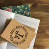 Exquisita tarjeta de impresión a color estilo europeo Tarjeta de agradecimiento de papel kraft Tienda de flores Regalo a mano Todo tipo de tarjeta de invitación para vino Tarjeta de felicitación