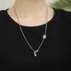 Plata de Ley 925 Nuevo Estilo Chino Colgante de Tara Verde Cadena para Suéter Mantra de Seis Palabras Cadena Trenzada Vintage de Turquesa