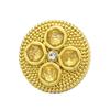 Botões de Metal Redondos Vintage de Trevo de Quatro Folhas Cravejados de Diamante Botões Superiores Decorados para Blazers Femininos Fivela de Pelo