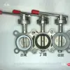 Válvula de Mariposa Tipo Wafer de Acero Inoxidable D71X10P304 Manija Manual Válvula de Disco Sello Suave de Silicona PTFE DN5065