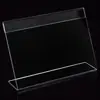 Tarjeta de Mesa Acrílica en Forma de L Etiqueta de Precio de Producto para Supermercado Etiqueta para Muebles Exhibidor Transparente de Etiquetas de Precio Pedido