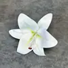 Flor Artificial con Textura de Película 3D, Cabeza de Flor de Lirio para Boda y Decoración del Hogar, Arreglo Floral, Adornos de Flores Falsas Transfronterizos al por Mayor