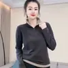 Sudadera con capucha de forro polar de doble cara para mujer, manga larga, nuevo estilo de invierno, holgada, versátil, disimula imperfecciones, gris oscuro, negro, rojo vino