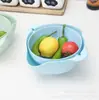 Cesta Drenadora Giratoria de Doble Capa, Recipiente para Lavar Verduras, Cesta para Frutas, Recipiente para Lavar Arroz