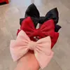 Pinzas para el cabello de princesa con lazo estilo coreano para jardín de infantes, accesorios para el cabello para presentaciones estudiantiles, pinzas laterales de alta gama para niñas, pinzas superiores.