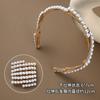 Diadema de perlas para mujer, plegable, telescópica, ideal para lavarse la cara, con dientes especiales para cabello roto, accesorio portátil de viaje.
