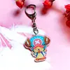 Llavero acrílico de dibujos animados de One Piece, colgante accesorio para mochila de One Piece Luffy Zoro al por mayor, One Piece