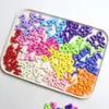 Pingentes para sapatos em acrílico com furos grandes, contas de letras e números, pingentes feitos à mão com miçangas DIY, acessórios no atacado