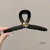 Grampo de cabelo tipo pinça de tubarão extra grande, novo modelo estilo coreano 2026, toque de alta qualidade, adequado para cabelos grossos, pinça de garra versátil e simples para penteados presos