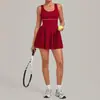 Vestido Deportivo de Verano para Mujer con Almohadillas en el Sujetador Integrado y Pantalones Cortos Anti-exposición Bolsa para Pelotas Ropa de Tenis 21151