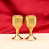 Copas de Vino de Latón con Pie Alto, Vasos de Cobre, Copas Pequeñas de Vino para Banquetes, Tazas de Dragón y Fénix para Té, Copas de las Cien Bendiciones, Utensilios para Vino, Adornos Decorativos, Artesanías