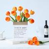 Suministro transfronterizo pu mini Flor de simulación de tulipán pequeña fresca decoración del hogar ramo de tulipanes al por mayor