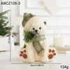 Decoraciones de mesa navideñas de espuma transfronterizas con hojas verdes, piñas, alces rústicos, figuras de muñeco de nieve y arreglos de escena