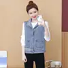 Chaleco de Mezclilla Patchwork 2025 Otoño Nuevo Moda Femenina para el Trabajo Casual Lavado Rayado Patchwork Sin Mangas Top de Moda