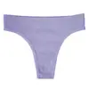 Tanga sin costuras para mujer talla grande ropa interior deportiva color liso tiro medio sexy t-back Pantalones T de chica europea y americana