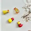 Zibo Vidro Puro Artesanal Frango Colorido Fofo Enfeites Decorações de Animais de Vidro Enfeites de Mesa Estudo Presentes