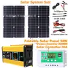 Panel solar 50W portátil almacenamiento de energía para exteriores sistema solar set inversor 6000W controlador