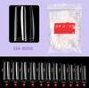 XXL Shell Armor NO C Arc Leve Francês Meio Adesivo Armadura Nova Manicure Transparente Quadrado Armadura Unha Postiça Tubo De Bambu
