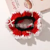 Goma para el pelo de hilo de punto color block dulce y juvenil DIY Accesorios hechos a mano para moños Venta al por mayor
