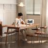 Silla de Comedor Crocus de Madera Maciza de Diseño Estilo Nórdico Silla con Respaldo de Bolsa Suave para el Hogar Silla Moderna Simple de Ocio para Reuniones y Negociaciones
