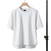 Verão nova camiseta de manga curta dos homens cor sólida de secagem rápida solta ins casual na moda meia manga juventude assentamento camisa roupas masculinas