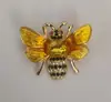 Versão Coreana Broche Fofo de Joaninha e Abelha com Gotejamento de Óleo Liga de Zinco Incrustada com Diamantes Alfinete de Emblema de Inseto Acessório para Roupa Bolsa