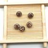 Botón de metal flor de trompeta de cobre directo de fábrica borde de cobre strass hebilla cosida a mano hebilla decorativa para camisa joyería diy