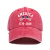 Gorra de Espíritu del 250º Aniversario de la Declaración de Independencia de Estados Unidos, Gorra de Béisbol con Estampado Vintage Lavado, Gorra de Sol para Exteriores