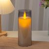Control Remoto Transfronterizo Luz de Vela Electrónica LED Portavasos Acrílico Vela Gris Morandi Luz de Atmósfera Romántica para Bodas Venta al por Mayor