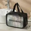 Bolsa de Maquillaje PVC Moderna Estilo Coreano Portátil Organizador de Almacenamiento de Viaje Gran Capacidad Impermeable Transparente Neceser