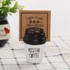 Taza de Café Simple Creativa Portamensajes de Madera Adorno de Escritorio Portafotos Portanombres Portanotas 2 Opciones
