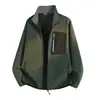 Chaqueta polar exterior transfronteriza para hombre, chaqueta con cuello alto, polar engrosado para otoño e invierno, ropa deportiva cálida en stock