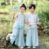 Trajes Hanfu de Recitación de Poesía para Niños, Trajes Tradicionales Chinos para Niñas, Atuendos para Actuaciones Corales, Trajes Tang de Jardín de Infancia para Actuaciones del 1 de Junio