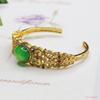 Pulseira de Calcedônia Verde Natural Aiyu Ágata Bracelete Aberto Estilo Étnico Atacado Dropshipping S4120608L