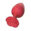 Flor de Rosa Silicona Colorido Tapón Anal de Gota de Agua Expansor Anal Tapón Anal Alternativa al Punto G Juguete Juguete Sexual