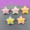 Superficie Brillante de Simulación Estrella de Lazo Estrella de Cinco Puntas Accesorios de Resina DIY Adorno para el Cabello Pinza para el Cabello Funda de Teléfono Charms para Crocs Accesorios