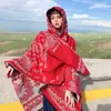 Chal bohemio, capa exótica para mujer, adecuada para viajes a Xinjiang, excursiones por la pradera y sesiones de fotos, capa exterior de estilo étnico