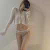 Estilo japonês scheming fita grande laço menina cueca sexy renda borda ponto verão fino respirável cuecas