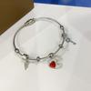 Pulsera de Acero de Titanio de Lujo Accesible de 25 Años, Color Duradero, Pulsera de Gota de Esmalte Microincrustada, Estilo Versátil