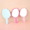 Espejo de Mano con Borde de Encaje con Forma de Nube para Niñas, Espejo Mini Portátil con Mango Imprimible, Espejo de Maquillaje
