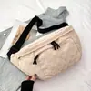 Bolsa de Peito Grande Capacidade Transfronteiriça Bolsa Transversal para Mulheres, Marca Super Moderna Estilo Japonês Bolsa de Cintura, Bolsa de Rua Simples Cor Sólida Estilo Hong Kong