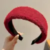 Diadema de Esponja Color Café Otoño Invierno para Mujer Estilo Coreano Uso Diario Versátil Diadema Alta para la Frente para Lavarse la Cara Atadura de Pelo Pinza para el Cabello