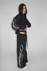 Conjunto de Moda Casual Estilo Retro Ins de Calle Americana, Conjunto de Pantalones Largos Trendy de Calle de Invierno y Otoño Nuevo Personalizado