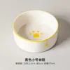 Tigela para Gato cerâmica pet fofa multi-funcional tigela de gato anti-queda tigela de água para alimentação de gato boca inclinada fácil limpeza tigela dupla para vários gatos