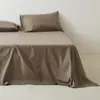 Cerámico Cepillado ~ Otoño e Invierno 100 Piezas Algodón de Fibra Larga Algodón Puro Colcha Cepillada Pieza Única Amigable con la Piel Dormir al Desnudo Algodón Puro Cama Sábanas de Cama Pieza Única