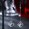 Brincos Exclusivos de Girassol Vazado em Estoque Transfronteiriço, Joias de Pérola para Mulheres, Brincos Metálicos Minimalistas Elegantes de Nicho com Diamantes
