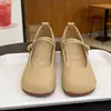 Mocassins de Bico Redondo para Mulheres com Solas Macias, Novo Estilo Primavera e Outono 2026, Sapatos Rasos de Salto Baixo Estilo Fada Suave